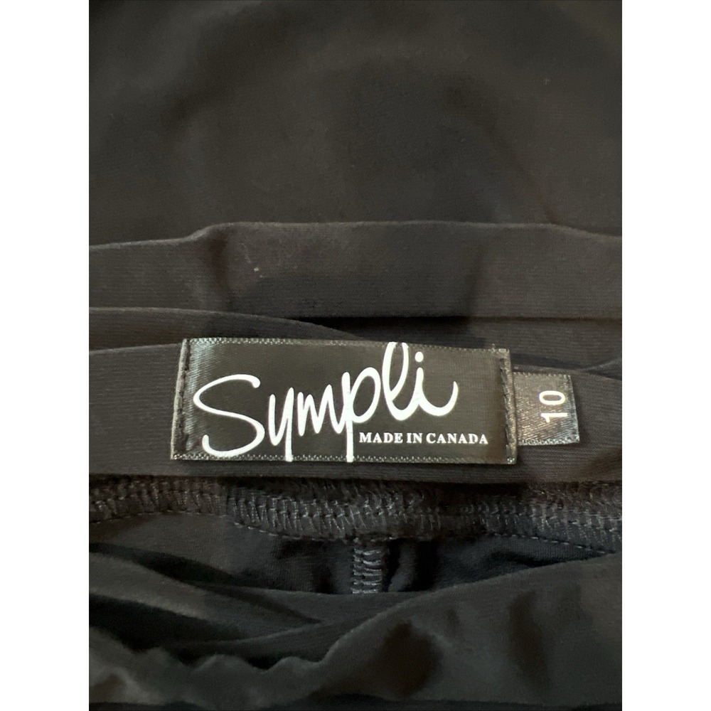 Sympli Black Cropped Pull On Pants Women's Size 10 Lagenlook Minimalist Artsy - Picture 5 of 8